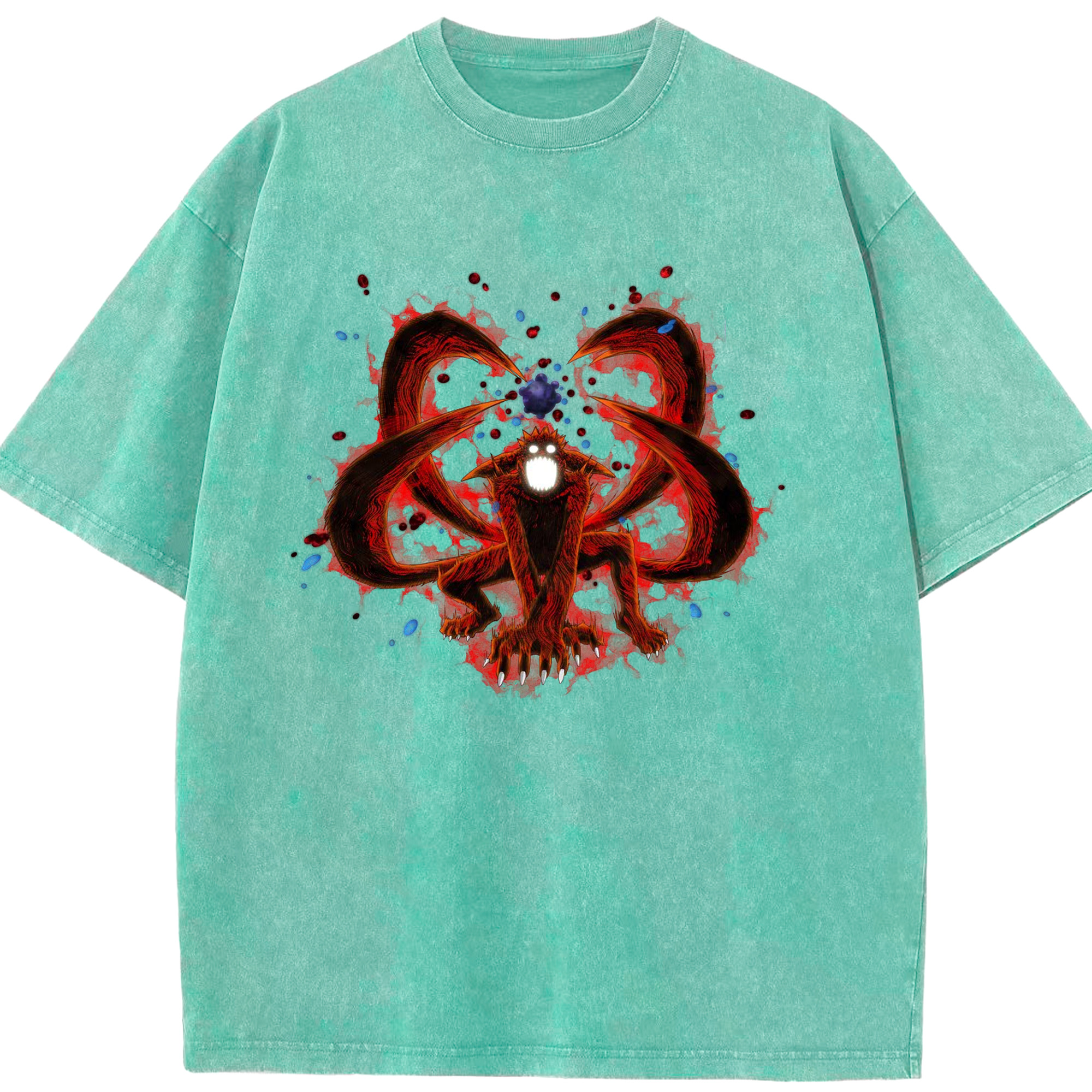 （画像用） NARUTO -ナルト- うずまき ナルト Uzumaki Naruto 綿100% ヴィンテージ風 半袖Tシャツ（フロントプリント）